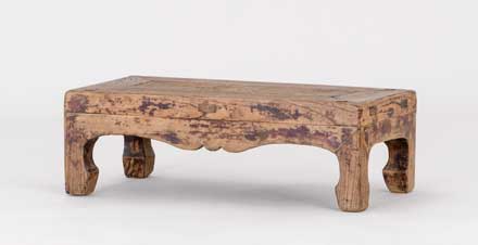 pair of elm footrests