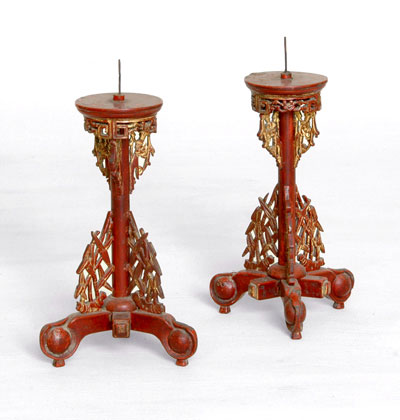 Pair of Small Candle Stands