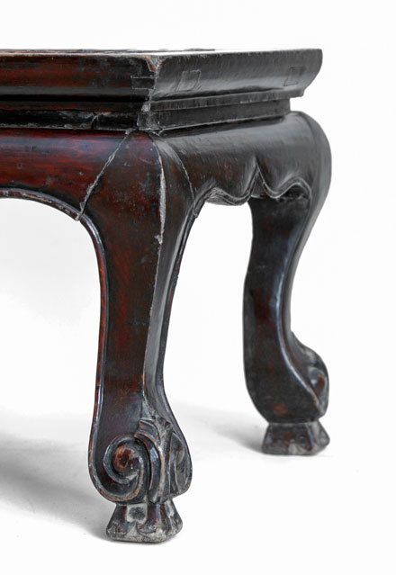 small cabriole-leg stool