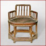 hexagonal bamboo chair