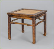 corner-leg stool, one of a pair