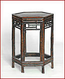 bamboo hexagonal stool