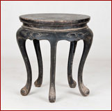 stool 11_cabriole leg_walnut_four leg