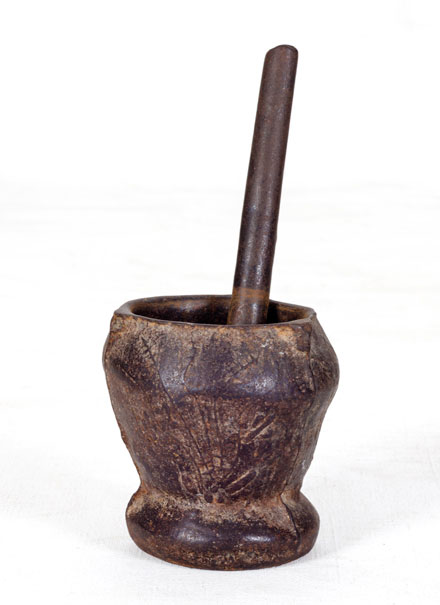 Iron Mortar and Pestle