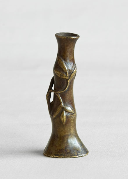 Bronze Bamboo-Style Vase