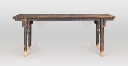 槐木柏木夹头榫平头案