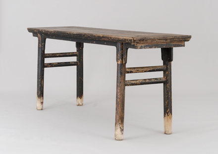 槐木柏木夹头榫平头案