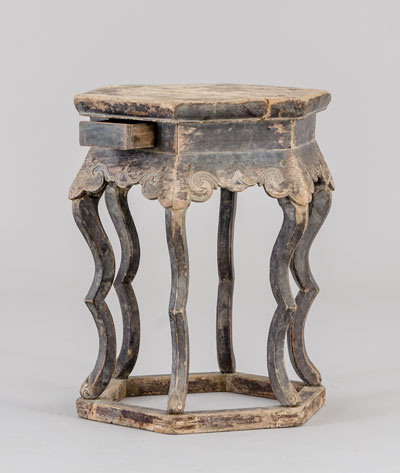 带着抽屉六角形香几